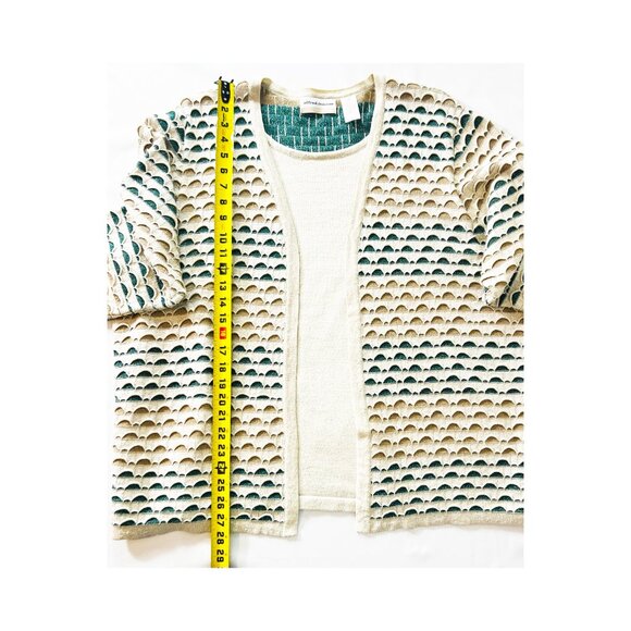 Alfred Dunner Womens Plus 3X Cardigan Sweater Tank Glitter‎ Sparkle Y2K 90s - Picture 8 of 11